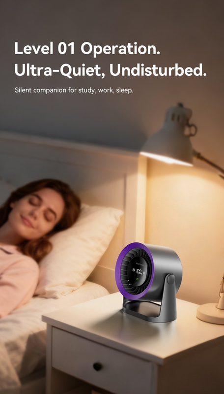 Vention Air circulation fan desktop with display & wall mount pbih0, , medium-null