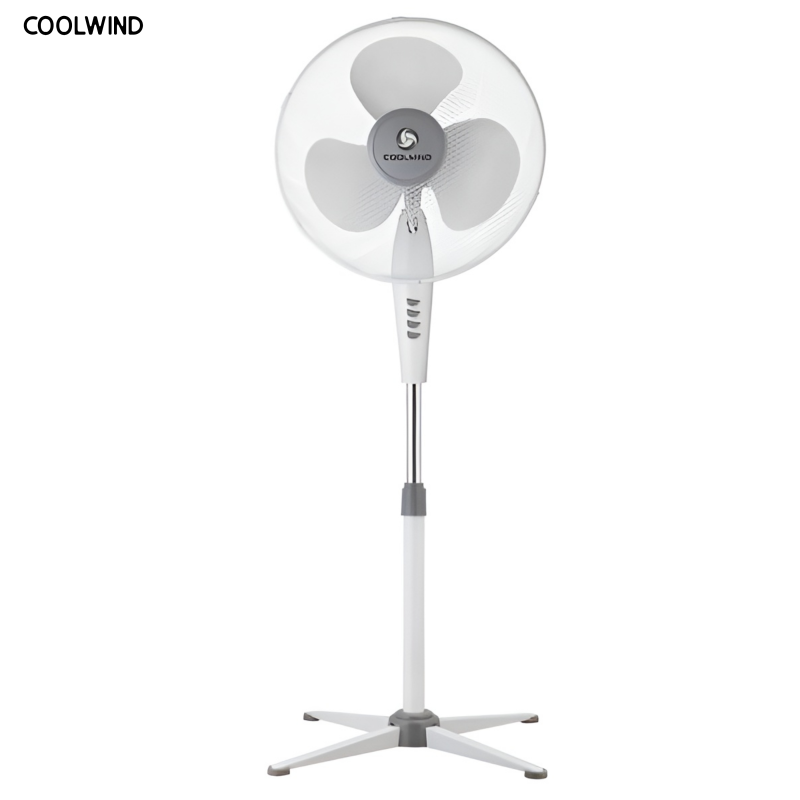 Product image: Coolwind ανεμιστήρας 16″ λευκός με ορθοστάτη 45w, , medium-null