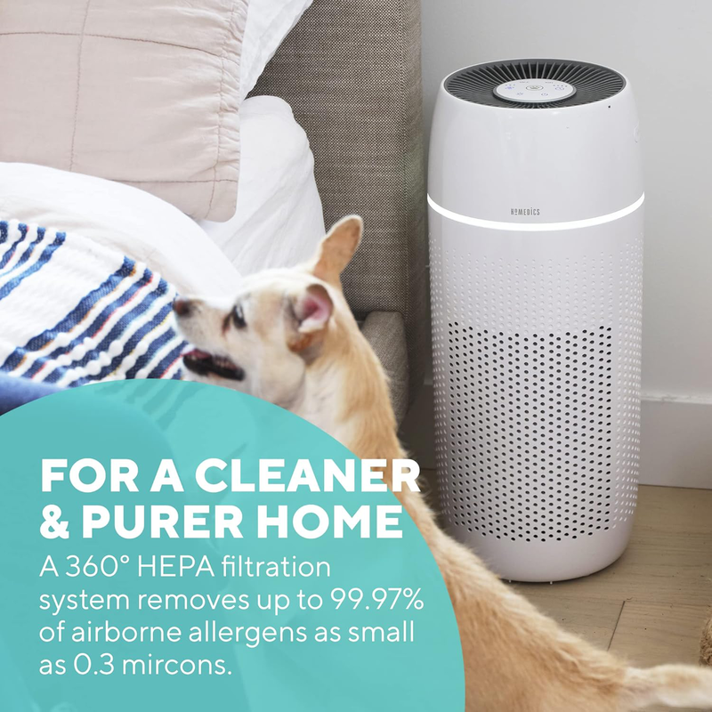 Homedics Air purifier 5σε1 καθαριστής αέρα με hepa φίλτρο για κατοικίδια (ap-pet35wt), , medium-null