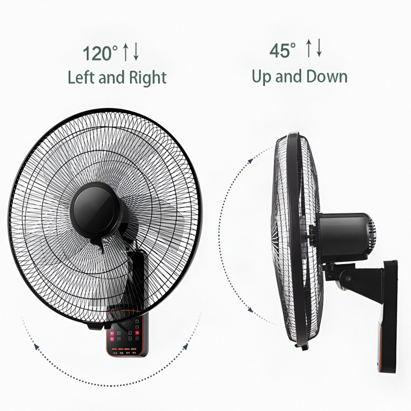 Product image: Επιτοίχιος ανεμιστήρας matestar 18'' / 60w με χειριστήριο, , medium-null