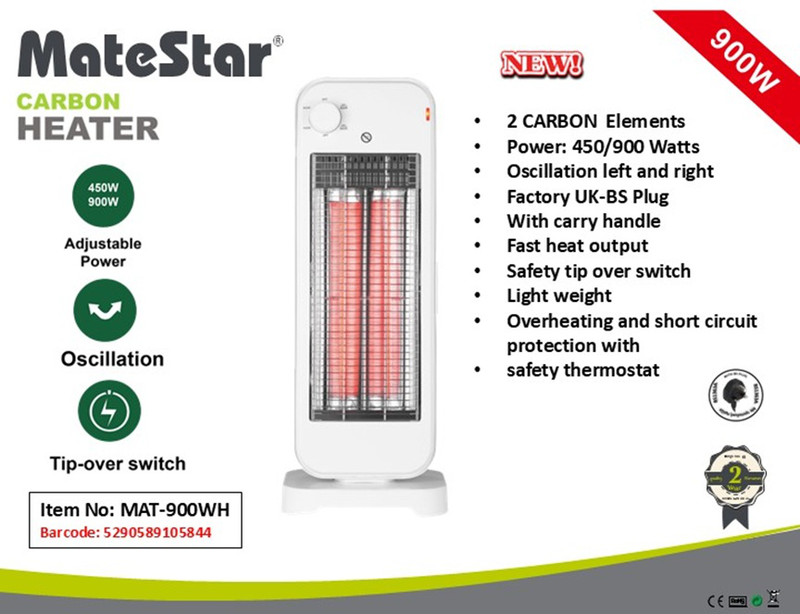 Matestar carbon heater 900w mat-900wh, , medium-null