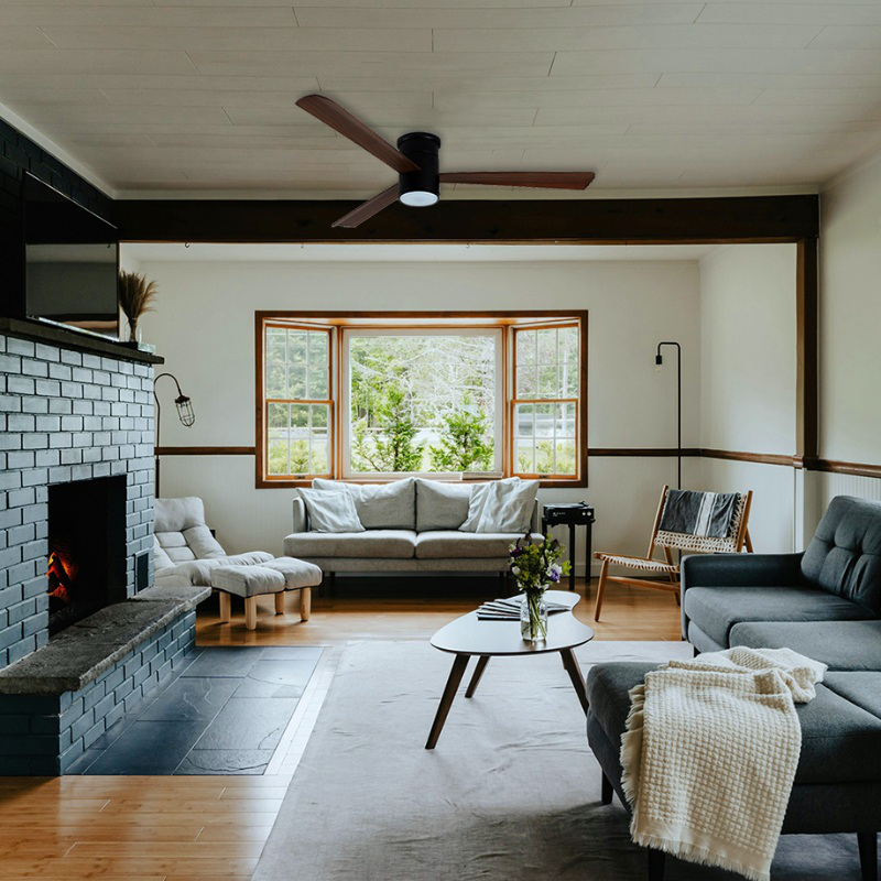 Product image: Sunlight 'zen' ceiling fan dc motor 3-abs blades 52-inch dark brown+black led 18w 1755lm 3cct remote, , medium-null