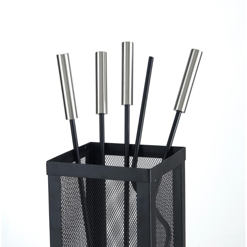 Bronx fireplace tool set black 5pcs, , medium-null