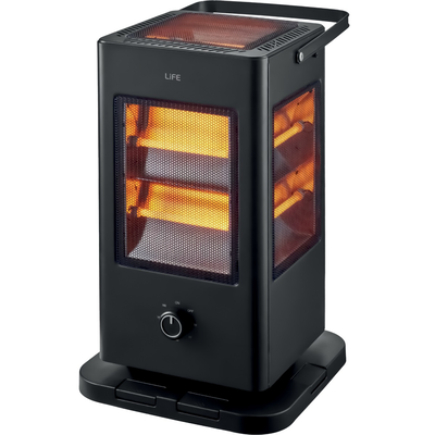 Life quartz heater 5-sides 2kw, Black, medium