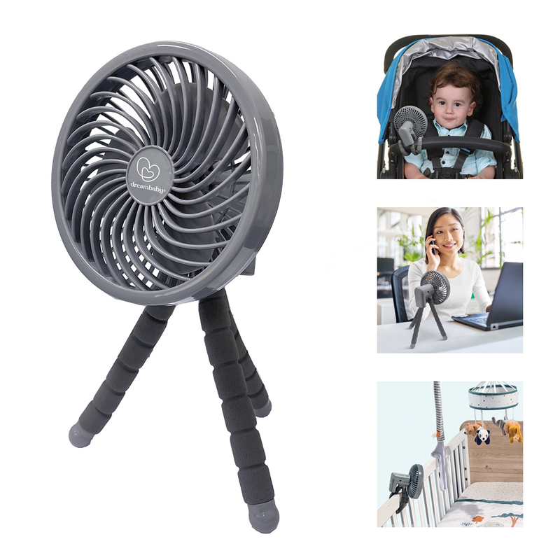 Dreambaby stroller fan smart grip &ndash; grey, , medium-null