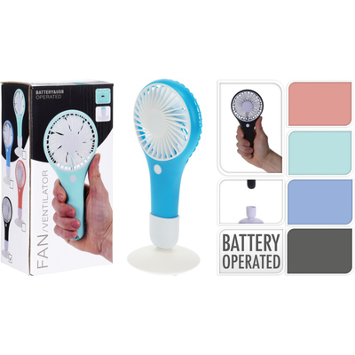 Hand held fan - assorted colors, , medium