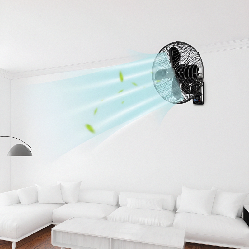 Product image: Επιτοίχιος ανεμιστήρας matestar 18'' / 60w με χειριστήριο, , medium-null