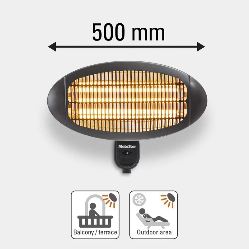 Matestar infrared quartz heat 3 power settings 2000w mat-ip34, , medium-null