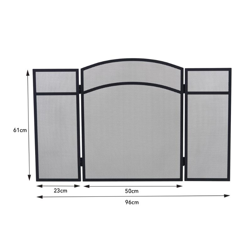 Bornx firescreen 96.5cm x 61cm black, , medium-null