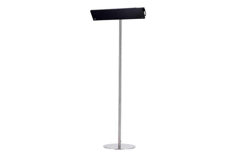 Relax glass stand silver stainless steel, 210cm, with bracket - 381598, , medium image number null