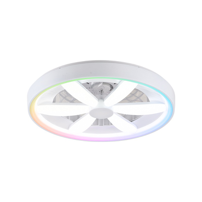 Sunlight 'spooky' ceiling fan dc motor 3-abs blades 19-inch white led 48w rgb+cct ø485xh160mm remote