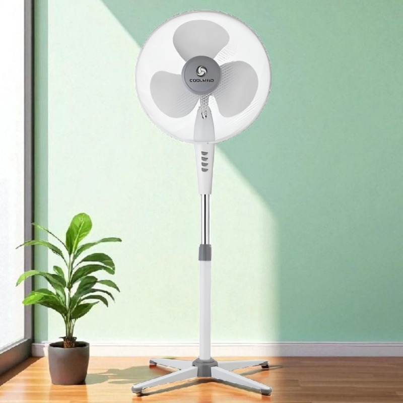 Product image: Coolwind ανεμιστήρας 16″ λευκός με ορθοστάτη 45w, , medium-null