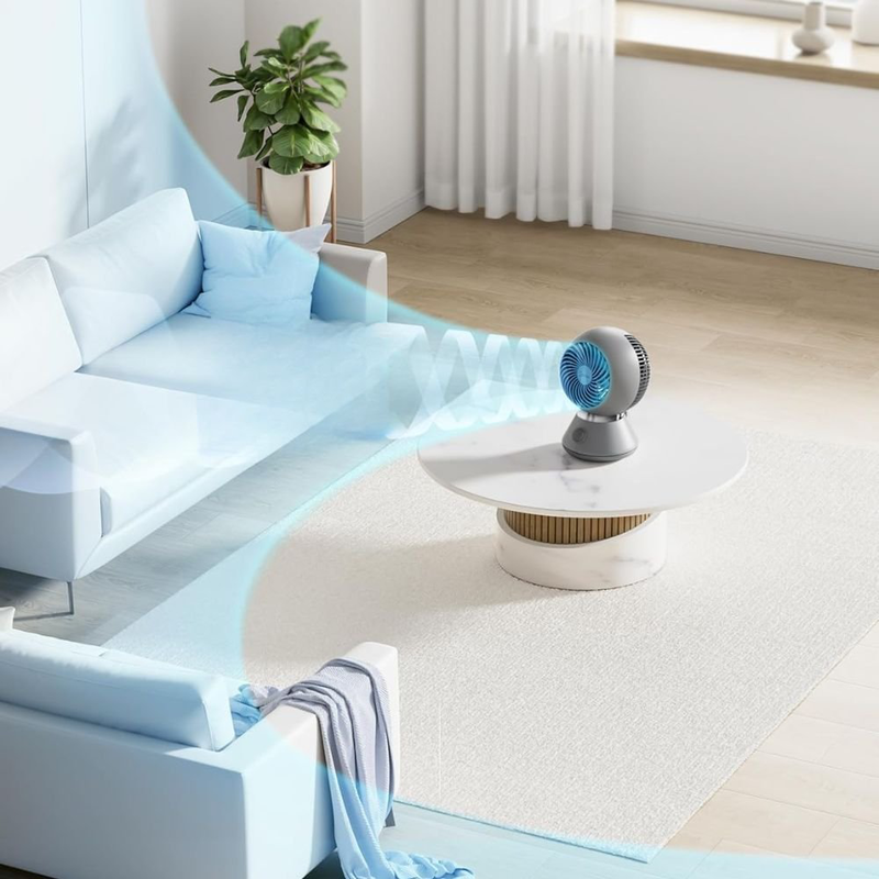 Midea επιτραπέζιος ανεμιστήρας με 3 ταχύτητες, λειτουργία κυκλοφορίας αέρα έως 9 μέτρα & τεχνολογία turboforce (fg15-24jk), , medium-null