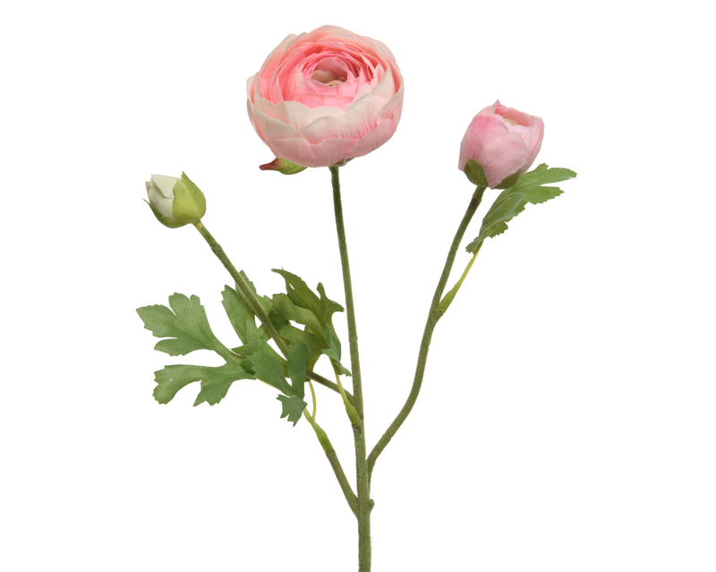 Pink ranunculus on stem polyester real touch, , medium-null