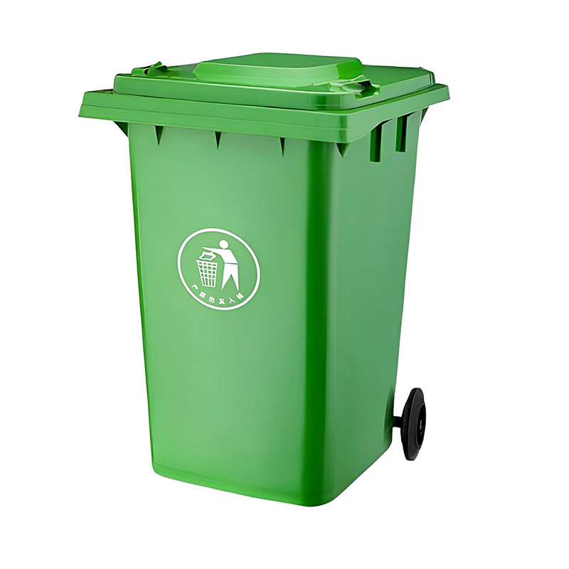 100l green plastic bin-null