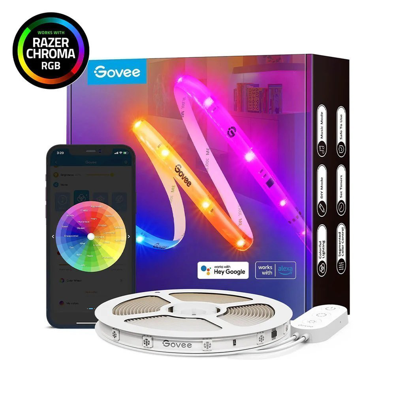 Govee outdoor led strip smart rgbic Wi-Fi & bt lights 10m (outdoor pro), , medium-null