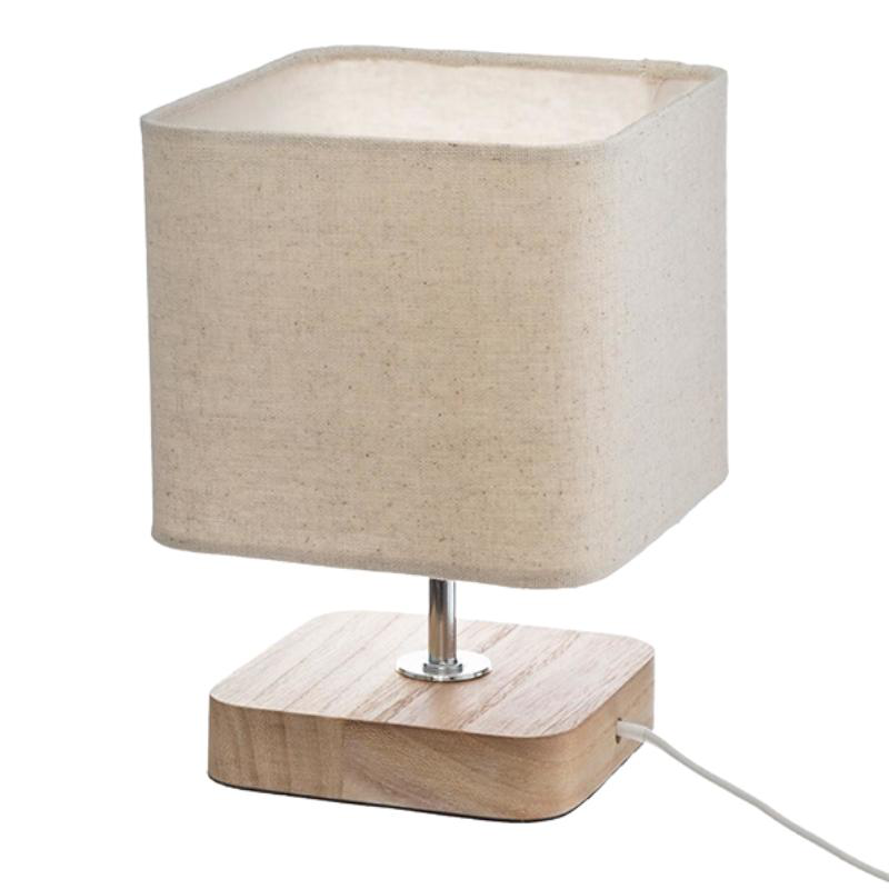 Product image: Atmosphera 'toxey' 1xe14 (max.25w) table lamp pine beige ip20 l145xd145xh210mm, , medium-null
