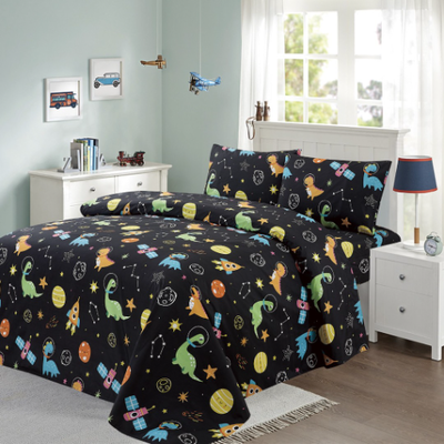 Kids summer sheet set #kbss9, Black, medium