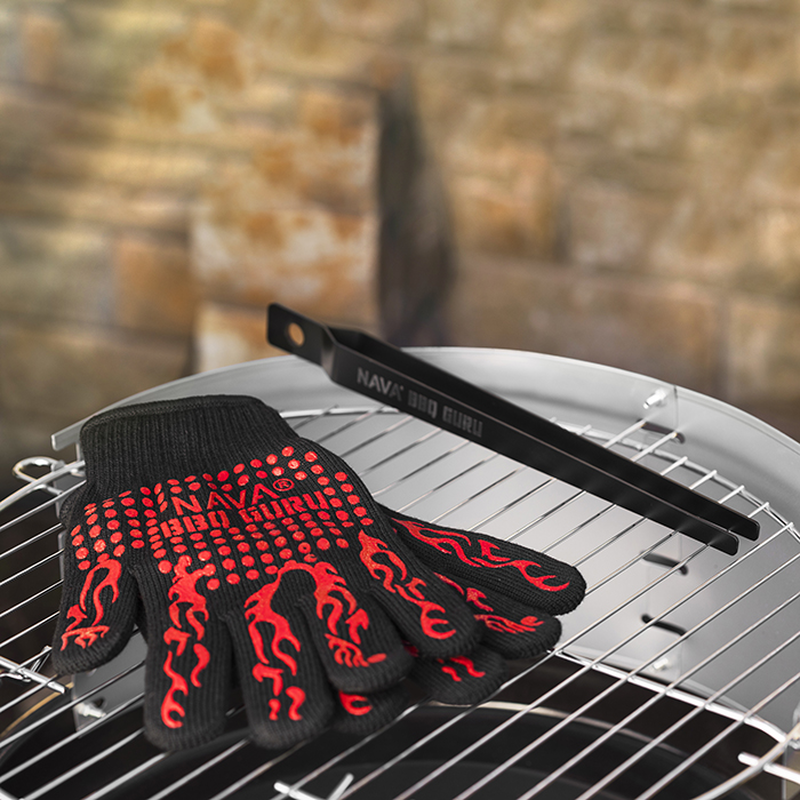 Nava bbq guru set of barbeque gloves up to 500&deg;c, , medium-null