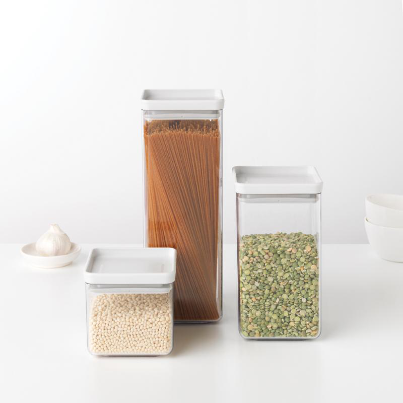 Product image: Brabantia tasty square canister 2.5l - light grey, , medium-null