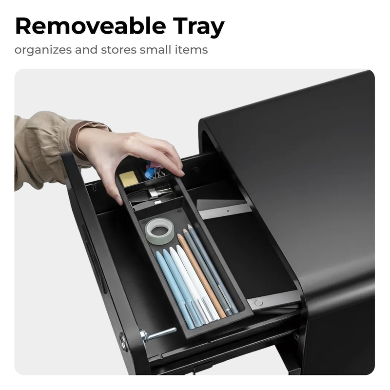 Lumivida file cabinet mobile with 3 lockable drawers cab03-3, , medium-null