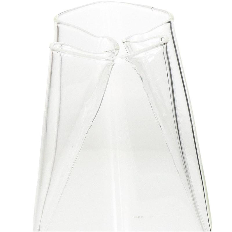 Vase glass 9.3x8x21cm - clear, , medium-null