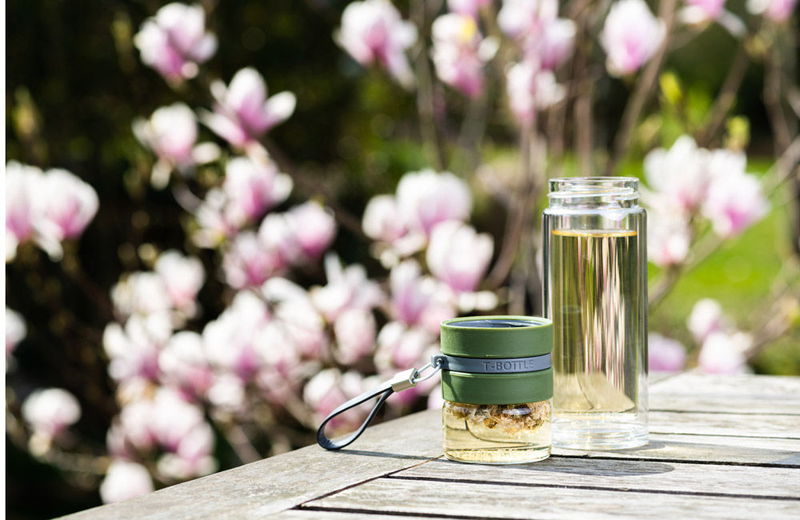 Style de vie t-bottle & tea cup in forest green colour, , medium image number null