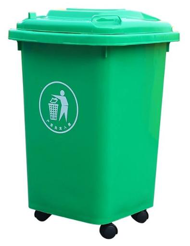 Bidone bin with wheels 60l - green, , medium-null