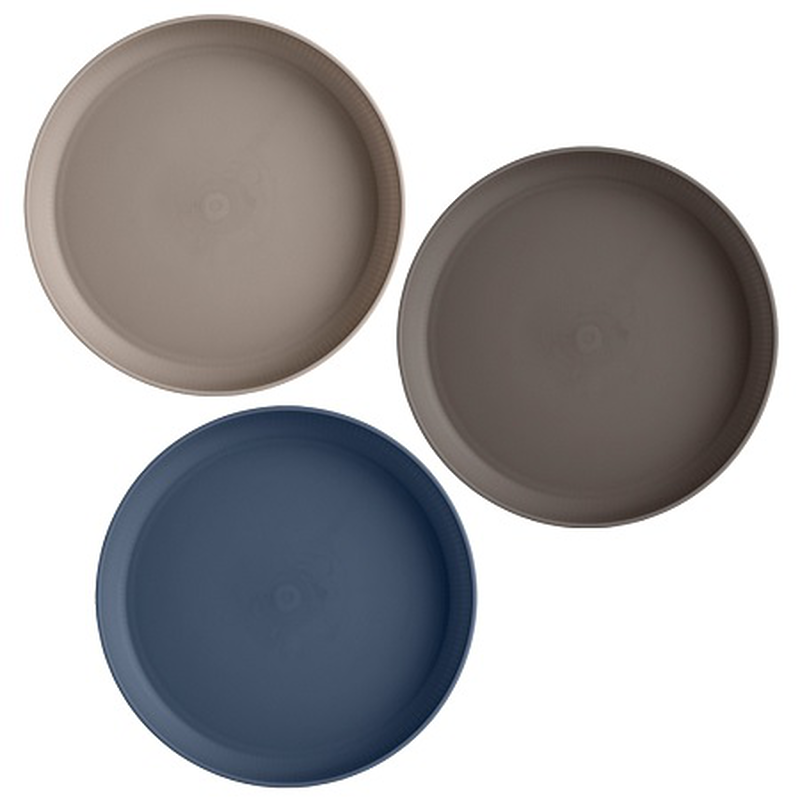 Day plastic plate 20cm 4 pcs set (1set random selection of color), , medium-null