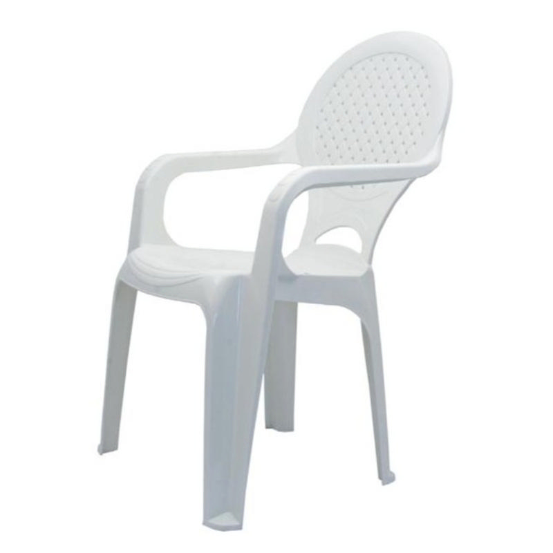 Kenzia plastic chair - white, , medium-null