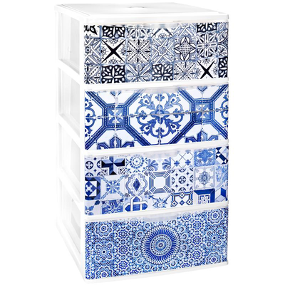 4 drawers iml alhambra pattern design 38x37x63cm, , medium