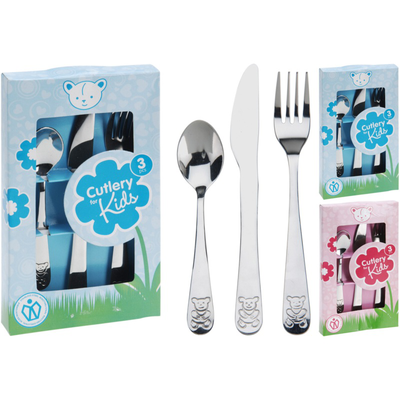 Baby cutlery 3pcs - assorted colors, , medium