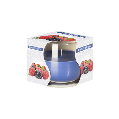 Aromatic candle in a glass of forest fruit 24h, Blue, medium