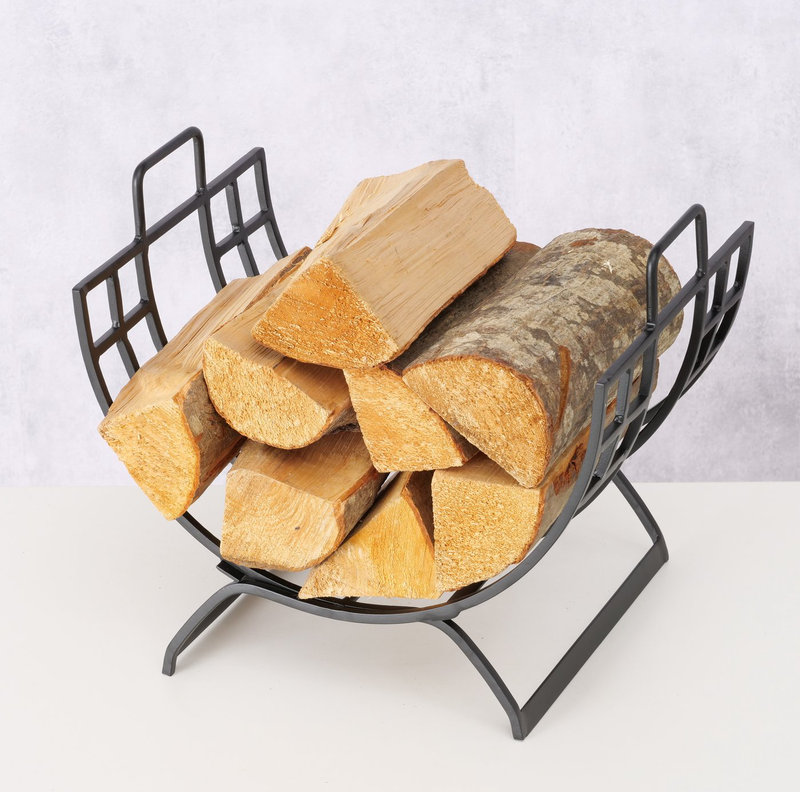 Boltze iron black firewood rack 35x31cm image number null