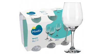 Nadir stem water glass 6pcs set 490ml, , medium