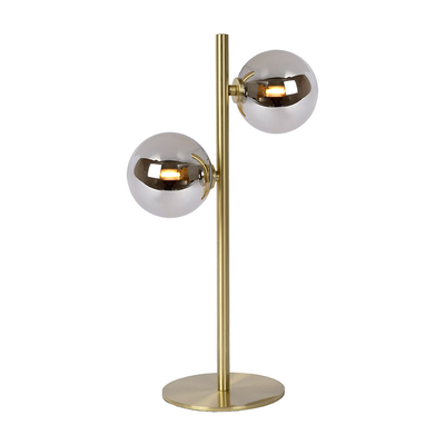Sunlight 2xg9 (max.2x5w) table lamp smokey glass brass ip20 l235xh430mm