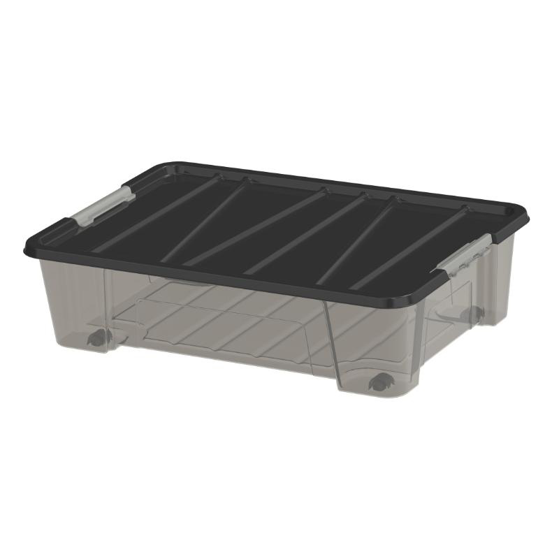 Dea home storage box jolly smoke 25l, , medium-null