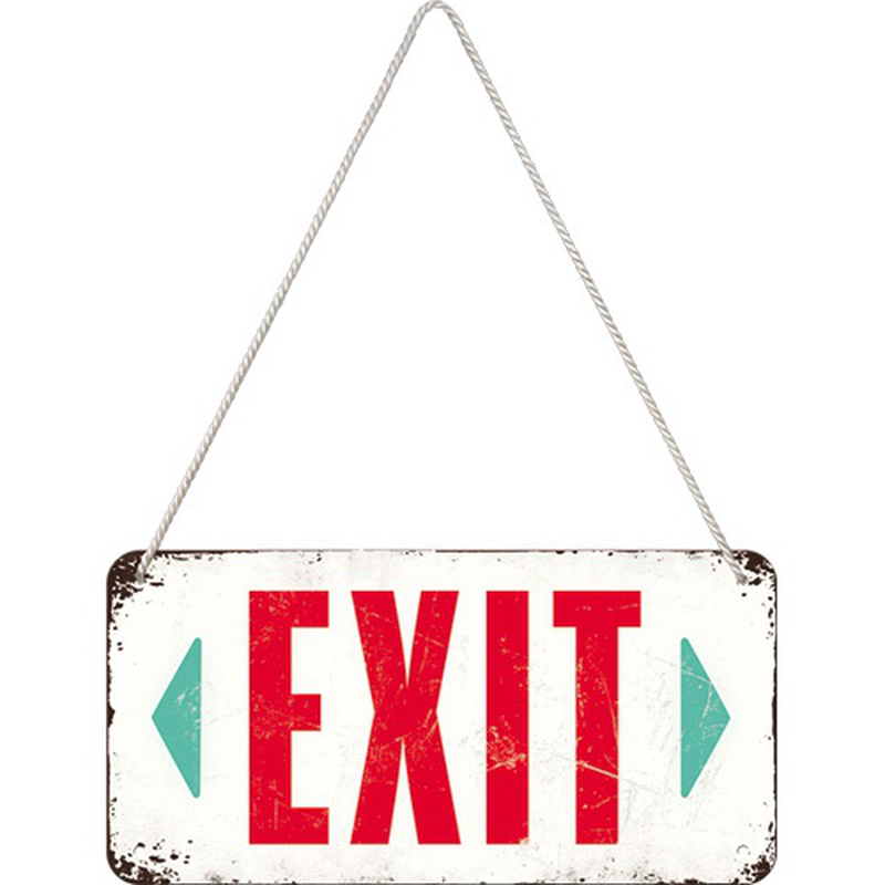 Nostalgic hanging sign achtung exit, , medium image number null