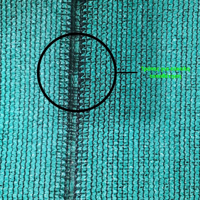 Πράσινο δίχτυ σκίασης 95% 175gr/m², 2m x 30m με ενισχυμένες οπές τοποθέτησης, , medium-null