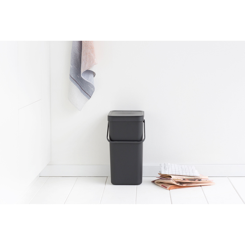 Brabantia sort & go waste bin 16l - grey, , medium-null