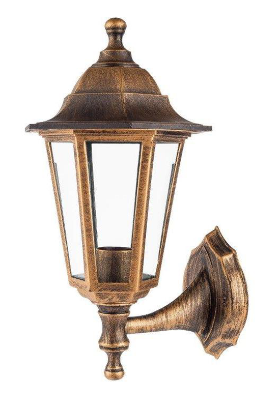 Product image: Sunlight hexagonal lantern wall light down or up 1xe27 ip44, , medium-null