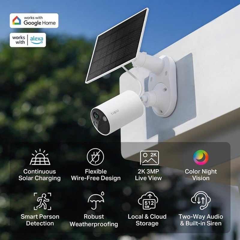 Tp link tapo c410 kit solar -powered security camera, , medium-null