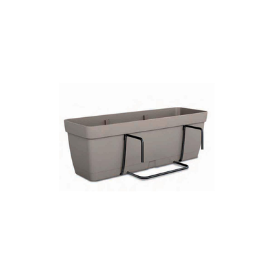 Artplast garden pot with metallic stand 50x17x16cm plastic brown