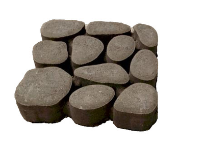 Walkway stone 400x400x80 brown-black, , medium