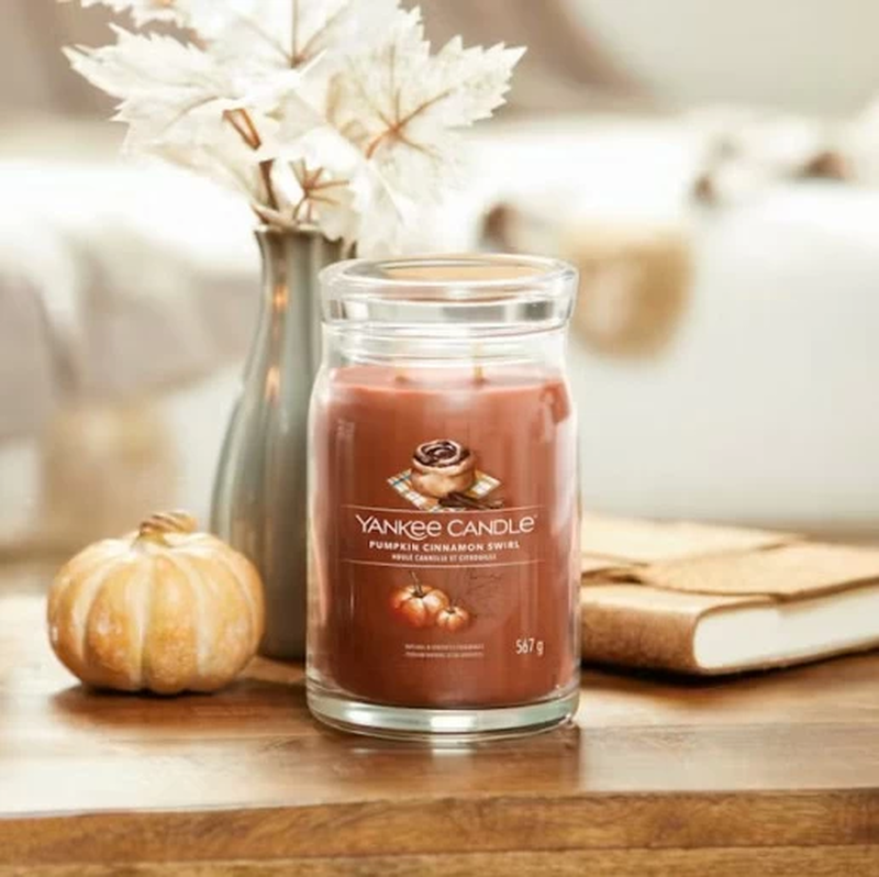 Yankee signature sign pumpkin cinnamon swirl, candles large, , medium-null