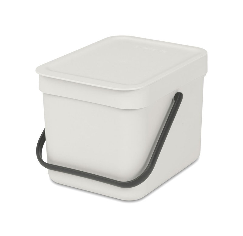 Brabantia sort & go waste bin 6l - light grey, , medium-null