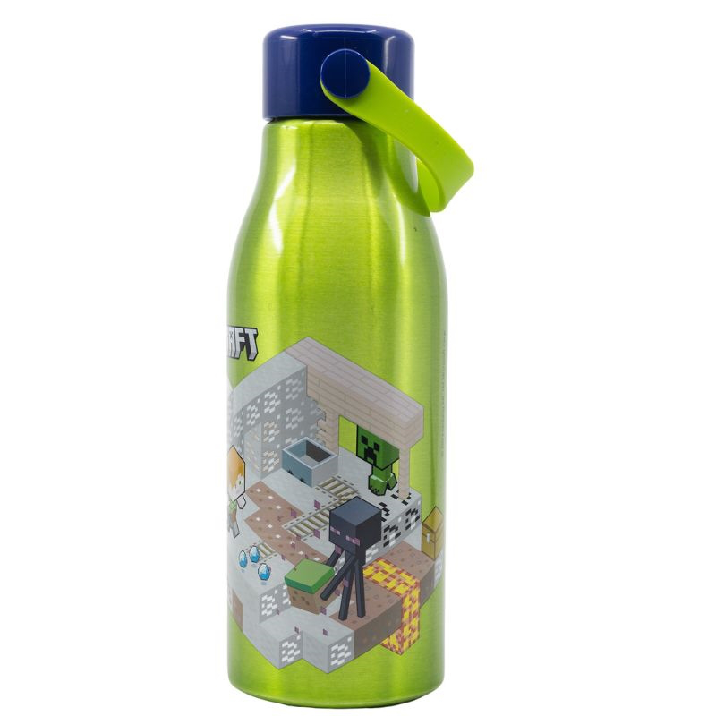 Stor minecraft isometric aluminium bottle with handle 760ml, , medium-null