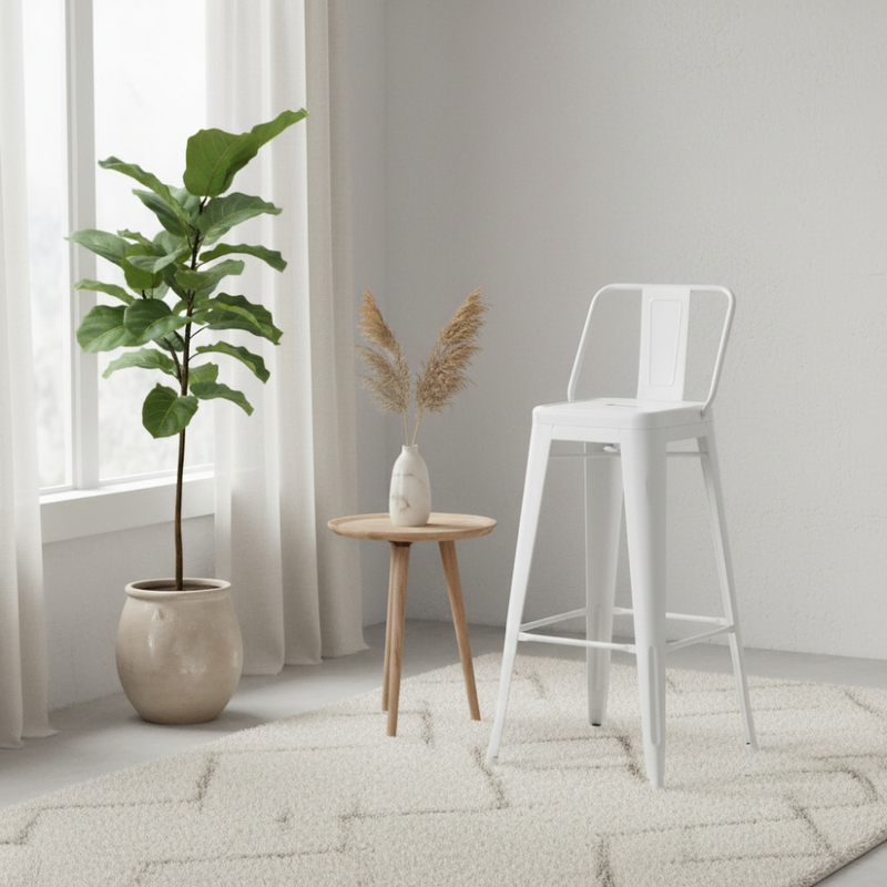 Jones steel stool chair - white, , medium-null