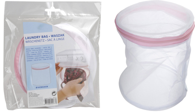 Washing bag round white