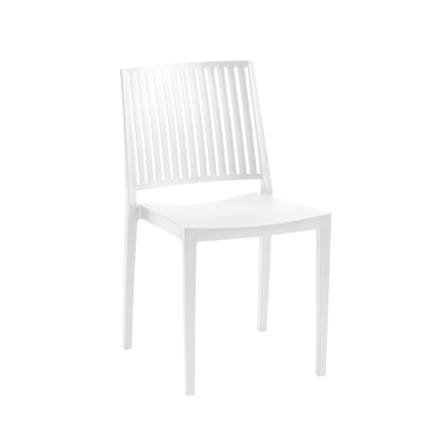 Bars armless plastic chair black
